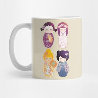 Kokeshis Four seasons Mug